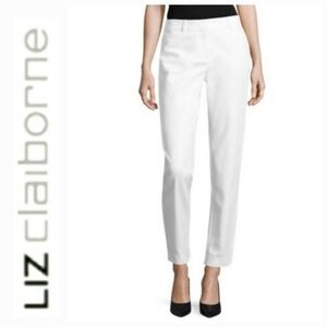NWOT Liz Claiborne  "Emma" White Ankle Dress Pants